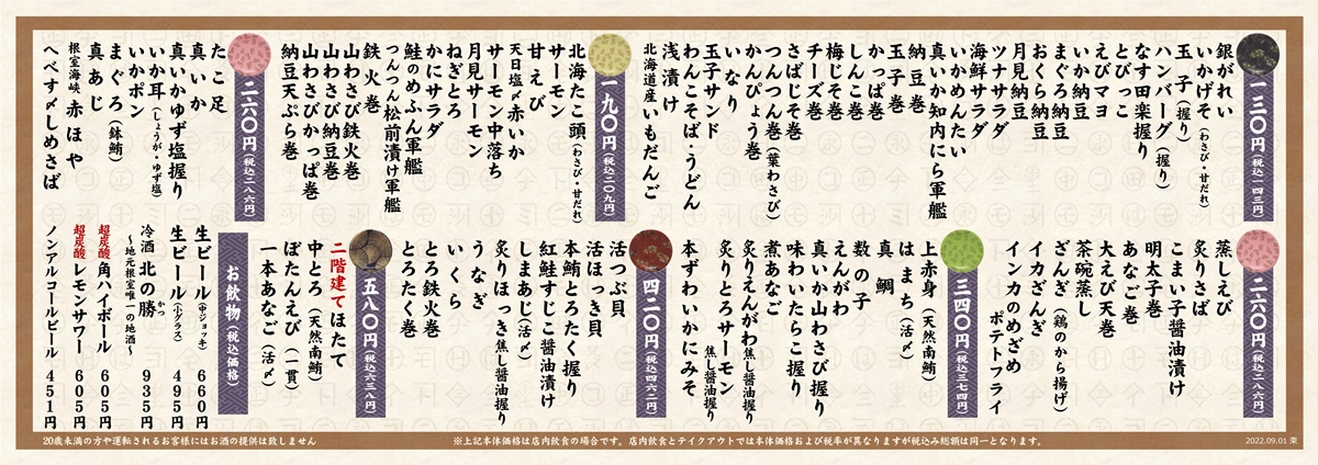 回転寿司 根室花まる Kitte丸の内店 店舗情報 回転寿司 根室花まる 町のすし家 四季花まる